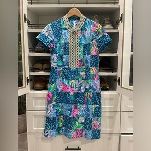 Lilly Pulitzer Adrena Shift in Multi Pop Up Lilly’s Party Patch 8 EUC